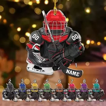 Персонализированная 2D плоская акриловая подвеска на рождественскую елку, украшение для спортивного автомобиля, плоская декоративная подвеска One Size