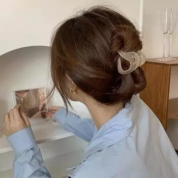 Персонализированная акриловая заколка для волос с геометрическим рисунком, корейский модный дизайн, новая заколка, простые литературные универсальные аксессуары для волос, оптовая продажа для женщин