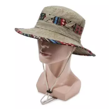 Персонализированная этническая ветровая шляпа-ведро весна-лето уличное модное солнцезащитное укрытие ретро ветровая шляпа Old Street Wind Big Edge хаки