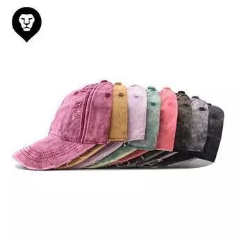 Персонализированная бейсбольная кепка с отверстиями для мужчин и женщин, всесезонная ковбойская шляпа, простая и универсальная кепка с защитой от солнца Adjustable