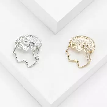 Персонализированная брошь модная креативная брошь из сплава в виде мозга