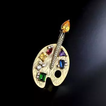 Персонализированная брошь с цветовой палитрой, высококачественная женская креативная красочная доска для рисования, корсаж, нишевый дизайн, булавка, костюм и аксессуары