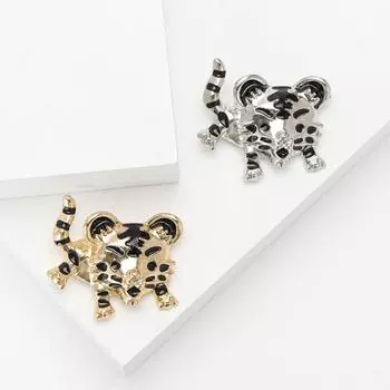 Персонализированная брошь тигра из эмали из сплава, модная универсальная булавка для украшения мужского и женского костюма, пальто, корсажа