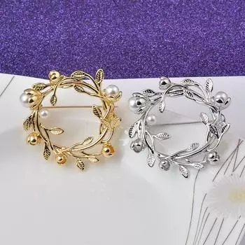 Персонализированная брошь-венок High-End Sense All-Match Pin Fashion And Popular Temperament All-Match Jacket Brooch