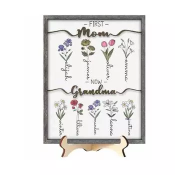 Персонализированная деревянная настенная табличка с именем One Size