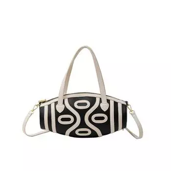 Персонализированная футбольная сумка 2025 новая корейская версия модная расцветка нишевая женская портативная вместительная сумка-мессенджер для поездок на работу чёрный