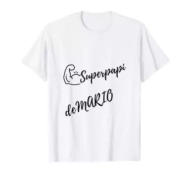 Персонализированная футболка Super Papi Mario на 202 день рождения белый