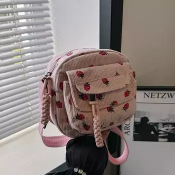 Персонализированная и красивая студенческая маленькая сумка, модная и простая иностранная корейская сумка-мессенджер 2024 года, новая дорожная маленькая круглая сумка чёрный