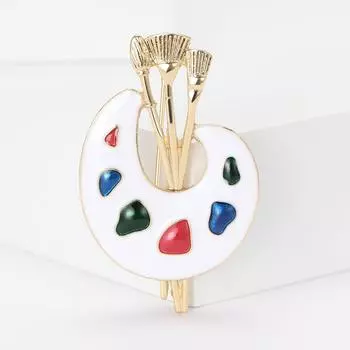 Персонализированная и креативная брошь из эмалевой сплава с кистью, модная и простая мужская и женская одежда, ювелирное украшение на корсаж