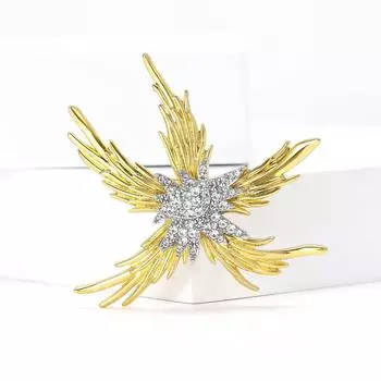 Персонализированная и креативная брошь из сплава в виде морской звезды в виде пламени, изысканная и универсальная, для мужского и женского костюма, кардигана, корсажа, ювелирного украшения