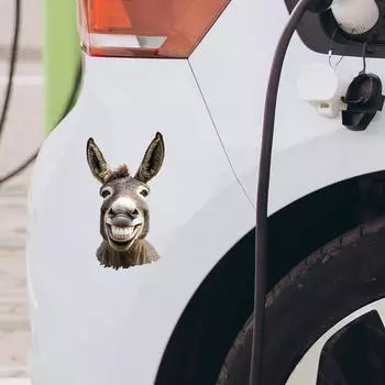 Персонализированная и забавная наклейка для украшения и декорирования стеклянной тележки с головой осла 10*16cm /fun-f666 uv