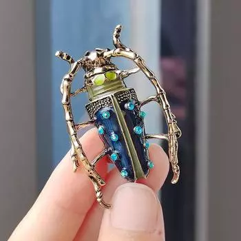 Персонализированная капающая масляная ретро-брошь, изысканная имитация животного-жука, брошь для мужчин и женщин, персонализированная булавка для одежды, корсаж
