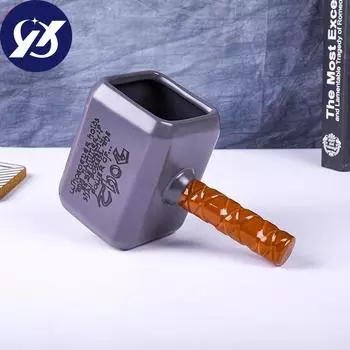 Персонализированная керамическая чашка Thor Hammer, креативная трехмерная кружка с молотком, кофейная чашка