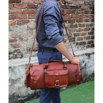 Персонализированная кожаная спортивная сумка, дорожная ручная кладь, ночная сумка для спортзала, выходного дня, уникальный подарок жениху, большая спортивная сумка 20 x 10 x 10 in