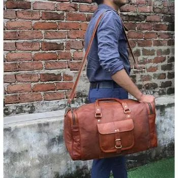 Персонализированная кожаная спортивная сумка, дорожная ручная кладь, ночная сумка для спортзала, выходного дня, уникальный подарок жениху, большая спортивная сумка 18 x 10 x 10 in