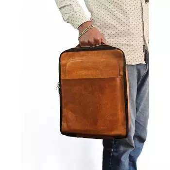 Персонализированная кожаная сумка для мужской обуви, Кожаная сумка для ботинок ручной работы, Сумка для обуви на заказ, Сумка для обуви из крафт-кожи, Дорожная сумка для обуви из кожи