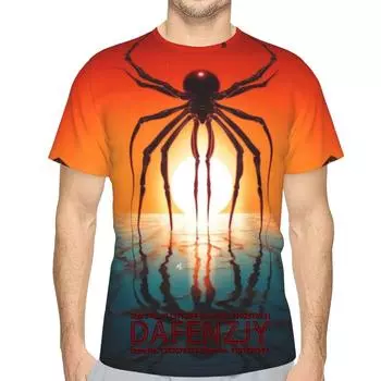 Персонализированная креативная футболка с принтом паука на 3D-принте с коротким рукавом, повседневные футболки для взрослых, модные топы, одежда L красный