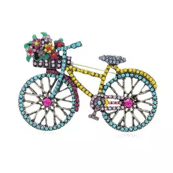 Персонализированная креативная красочная велосипедная брошь, винтажный роскошный значок для женщин и мужчин, аксессуары для одежды, подарки