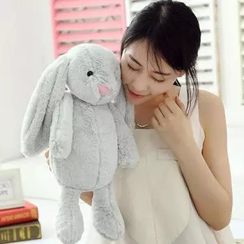 Персонализированная кукла-кролик Yousheng, вышитая плюшевая игрушка, ультрамягкая мягкая игрушка-сувенир на день рождения, рождественские подарки для детей, девочек-цветочниц, новорожденных 30cm белый