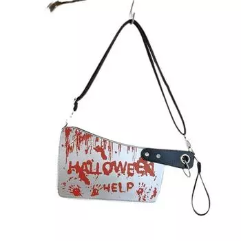 Персонализированная маленькая сумка для кухонного ножа 2024 года, новая креативная пародия на Хэллоуин, переносная сумка-мессенджер, модная женская сумка серебряный