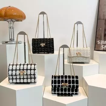 Персонализированная модная и красивая модная сумка-цепочка весна-лето новая повседневная фактурная сумка через плечо маленькая квадратная сумка