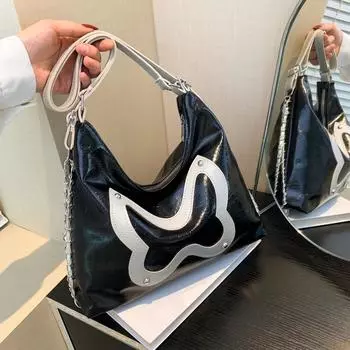 Персонализированная модная сумка-тоут с бантом, большая вместимость, простая и модная сумка через плечо, повседневный текстурный рюкзак