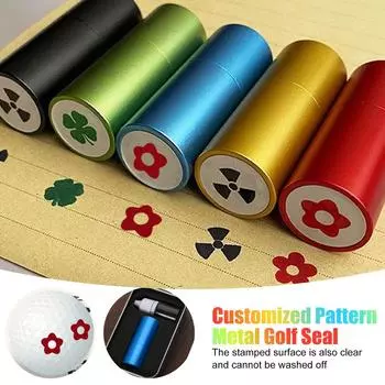 Персонализированная настройка быстросохнущих несмываемых штампов. Металлические штампы для гольфа. Получите 10 мл чернил. One Size чёрный