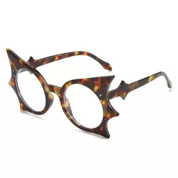 Персонализированная оправа для очков «летучая мышь», тренд уличной фотографии в стиле хип-хоп, супербольшая оправа, плоское зеркало, женщина white film (anti-blue light)