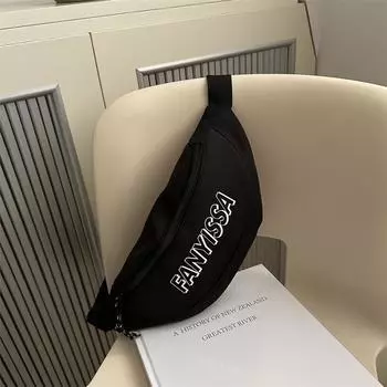 Персонализированная печатная сумка для писем на новом повседневном рюкзаке 2024 года, спортивная сумка-мессенджер через плечо чёрный