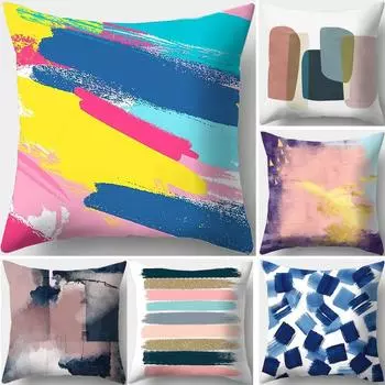 Персонализированная подушка для сна, наволочка в стиле масляной живописи, квадратная подушка для дивана, подушка для эркера в спальне, офис 40x40cm