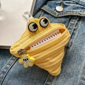 Персонализированная подвеска-наушник в виде помады с креативным ключом на молнии, симпатичная маленькая подвеска. One Size чёрный