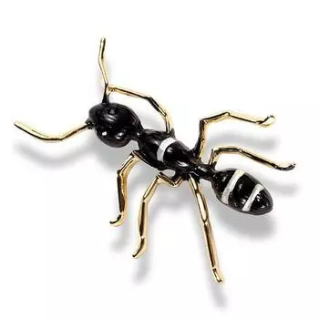 Персонализированная полосатая эмалевая большая брошь в виде муравья, булавка в виде насекомого, универсальная пряжка для сборки для мужчин и женщин