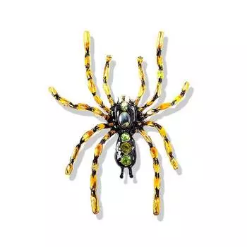 Персонализированная преувеличенная большая брошь-булавка в виде паука для мужских и женских костюмов красный