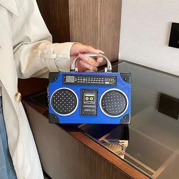 Персонализированная радиосумка с модным дизайном, маленькая женская сумка через плечо в стиле ретро белый