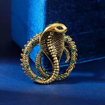 Персонализированная ретро-брошь-кобра с бриллиантовым цветком на груди, двенадцатью зодиакальными животными, змеей, животным на груди 1 * Brooch золотой
