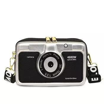 Персонализированная сумка для камеры 2025 новая корейская версия модная ретро сумка через плечо нишевая универсальная женская сумка-мессенджер коробка чёрный