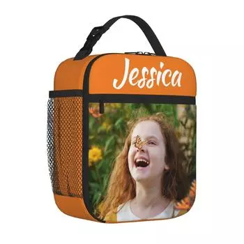 Персонализированная сумка для ланча, многоразовая изолированная коробка для ланча, портативная изолированная сумка One Size