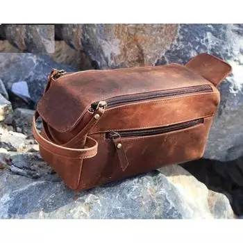 Персонализированная сумка для туалетных принадлежностей из кожи буйвола, маленькая винтажная сумка Dopp Kit, уникальный подарок для жениха, индивидуальная сумка, подарок на годовщину для мужа