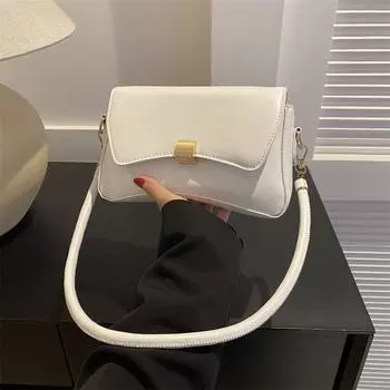 Персонализированная сумка Niche 2024, зимняя новая сумка, женская модная сумка через плечо для поездок на работу, повседневная простая сумка-мессенджер чёрный