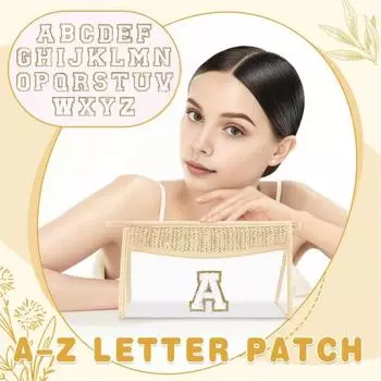 Персонализированная сумка с буквенным принтом, прозрачная косметичка большой емкости, портативная пляжная дорожная косметичка с застежкой-молнией N