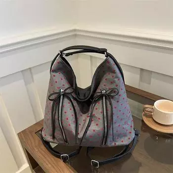 Персонализированная сумка с двойной спинкой, большой емкости для женщин, новая повседневная сумка через плечо, простая дорожная сумка для игрушек