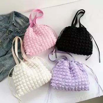 Персонализированная сумка-ведро для женщин, новая повседневная сумка через плечо для поездок на работу, модная ретро-сумка через подмышку, простая сумка