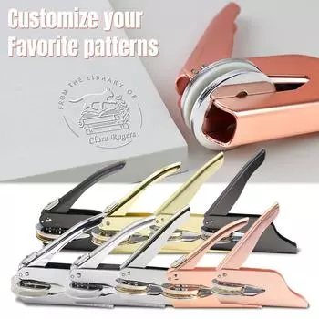 Персонализированная тисненая печать для книг Персонализированная цветочная тисненая печать для книг с именем, из библиотеки, подходит для любителей книг One Size