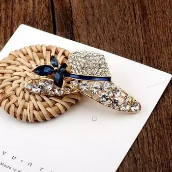 Персонализированная высококачественная изысканная шляпа, хрустальная брошь, пальто, модная булавка, универсальные креативные аксессуары для одежды
