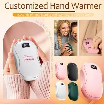 Персонализированная зарядная грелка для рук с дисплеем One Size чёрный