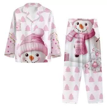 Персонализированная женская домашняя одежда с длинными рукавами L бежевый