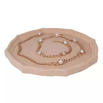 Персонализированная женская металлическая поясная цепочка Элегантная жемчужная одежда с поясом Красная печать золотой