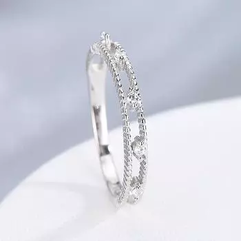 Персонализированное кольцо из стерлингового серебра 925 пробы для молодой девушки в холодном стиле с сеткой ветра и красными бриллиантами 6