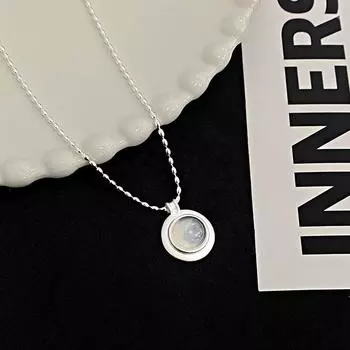 Персонализированное круглое ожерелье из черного и белого агата для женской моды, холодный и элегантный стиль, чувственная цепочка для воротника