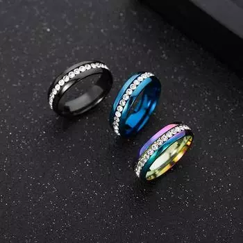 Персонализированное модное однорядное кольцо с бриллиантовым кольцом